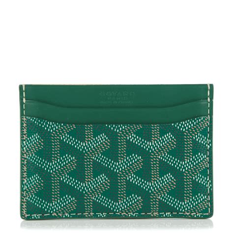 goyard saint sulpice card case goyardine green